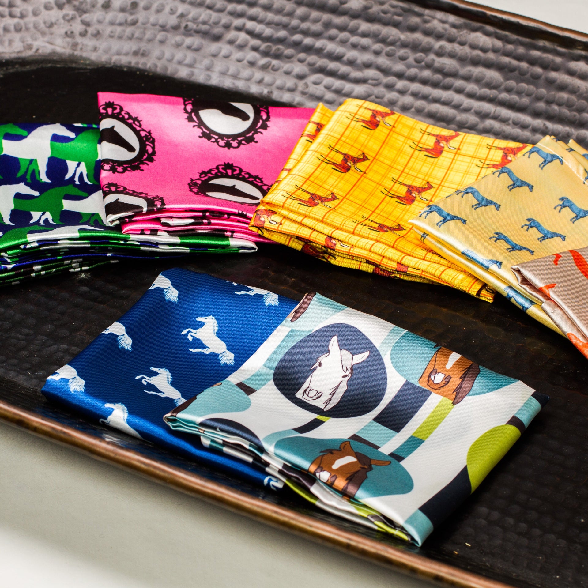 Men's horse related POCKET SQUARES