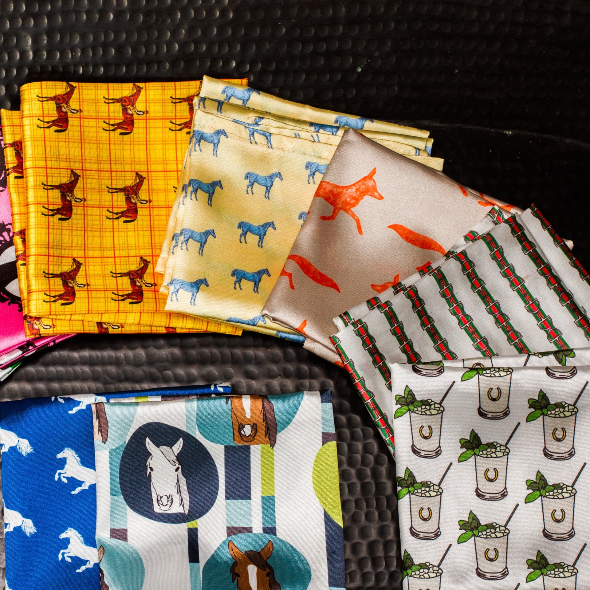 Men's horse related POCKET SQUARES