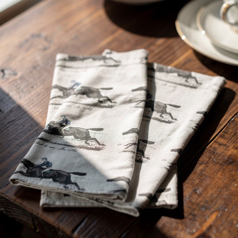 Vintage Running horse table napkins-4