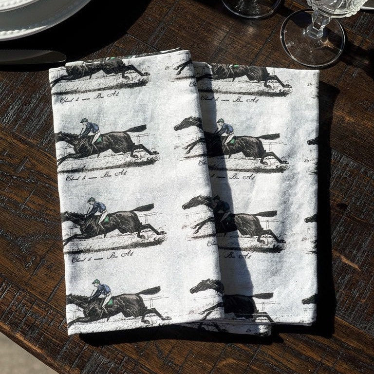 Vintage Running horse table napkins-4
