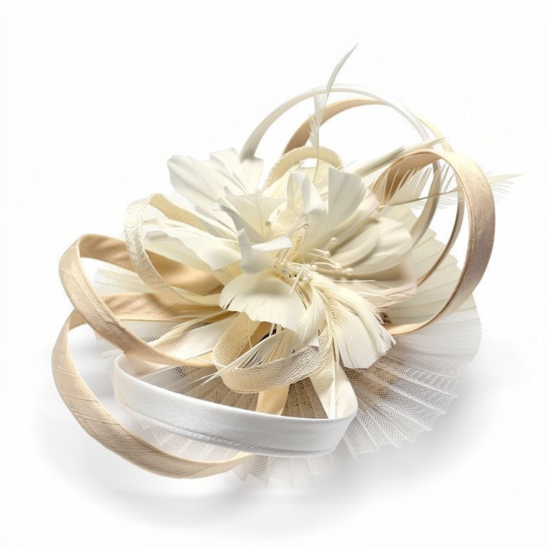 Paris Hoopla Fascinator with Feather Carol Bader Design