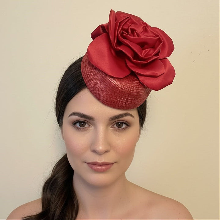 Valentina Pillbox in Red Carol Bader Design