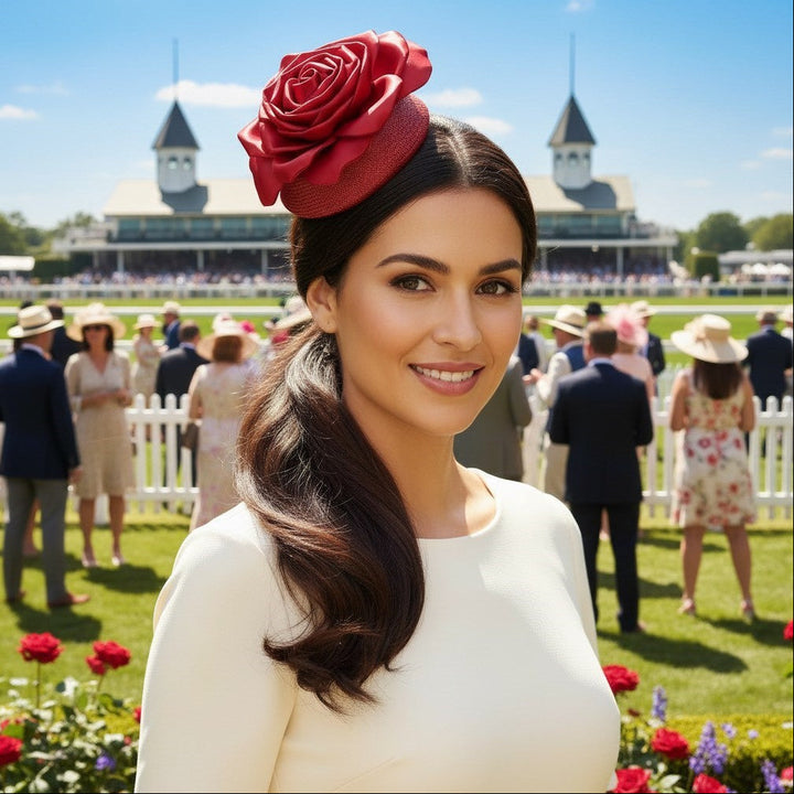 Valentina Pillbox in Red Carol Bader Design