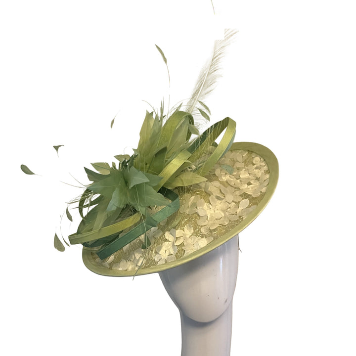 Mixed Greens Medium Disc Headpiece Carol Bader Design