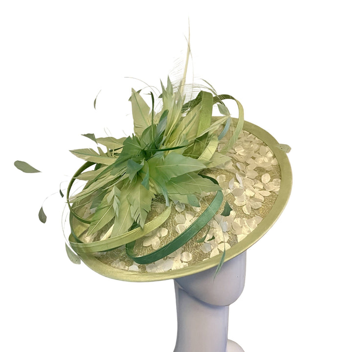 Mixed Greens Medium Disc Headpiece Carol Bader Design