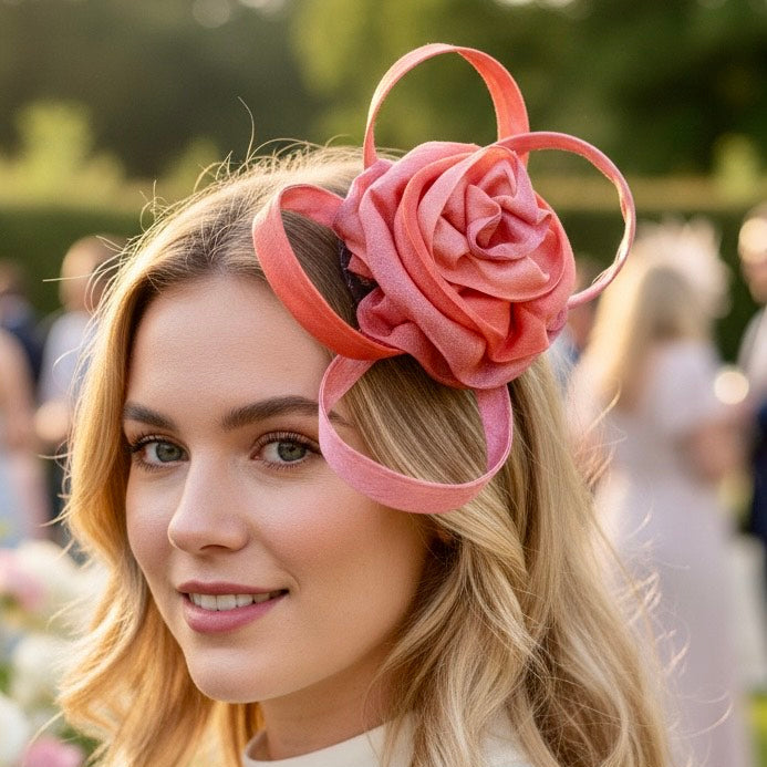 Hoopla Fascinator in Mixed Pinks Carol Bader Design
