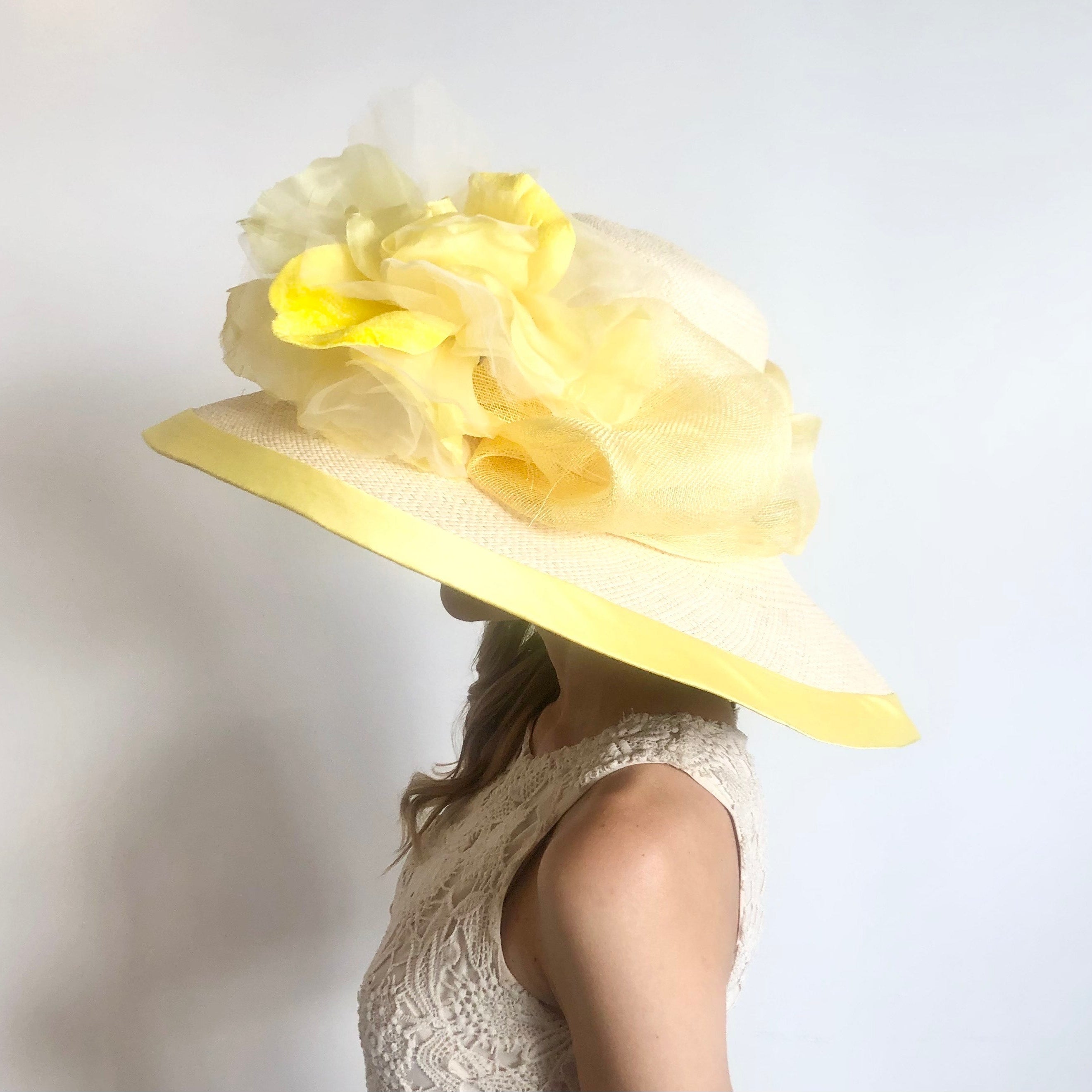 Dreams Hat Wide Brim in Mixed Yellows Carol Bader Design