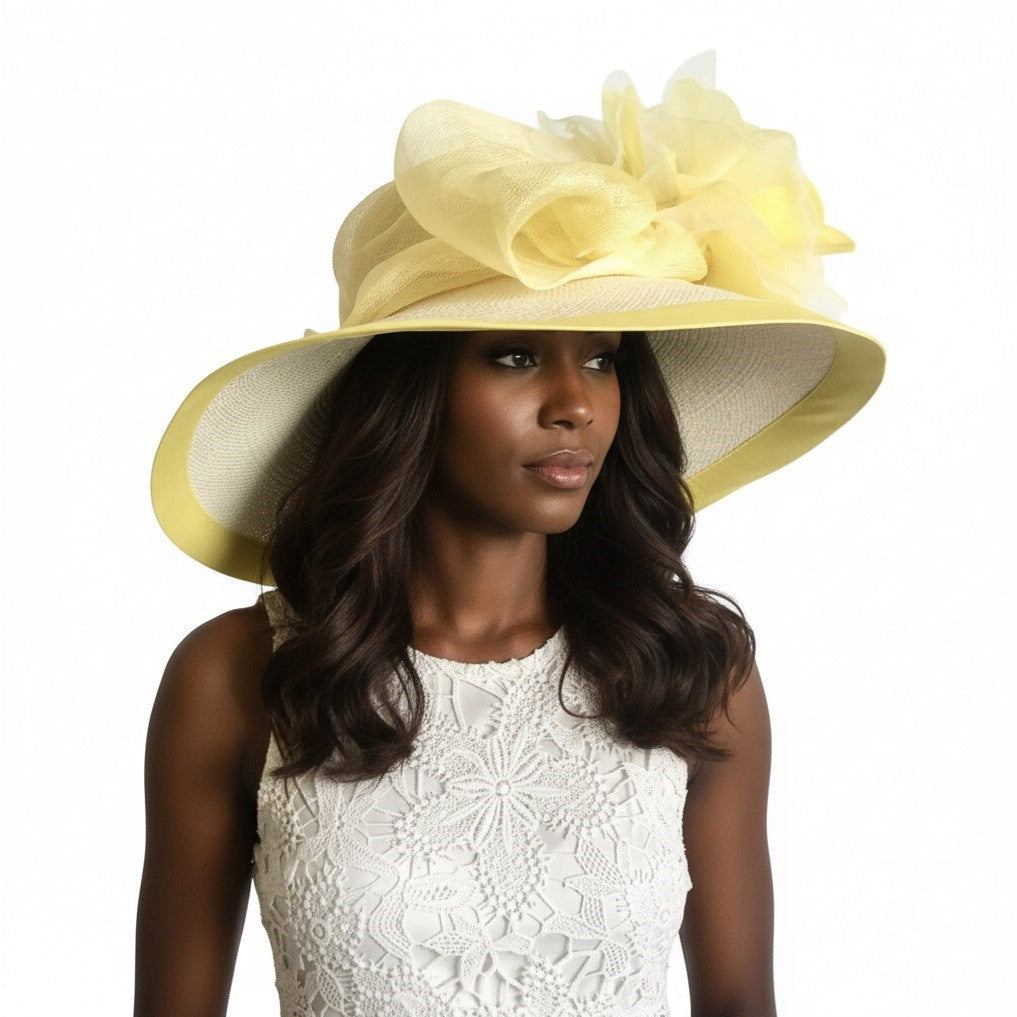 Dreams Hat Wide Brim in Mixed Yellows Carol Bader Design