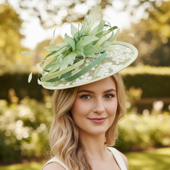 Mixed Greens Medium Disc Headpiece Carol Bader Design
