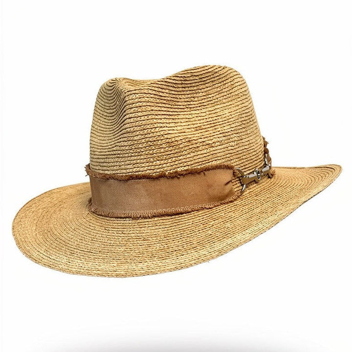 Raffia Fedora with Large Equestrain Bit Carol Bader Design