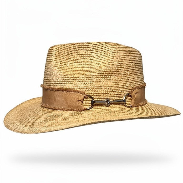 Raffia Fedora with Large Equestrain Bit Carol Bader Design