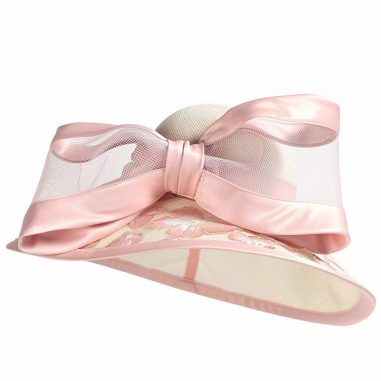 Couture Butterfly Hat in Ivory and Blush Carol Bader Design