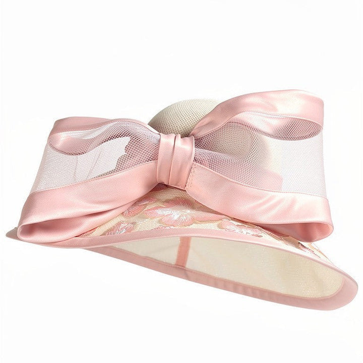 Couture Butterfly Hat in Ivory and Blush Carol Bader Design