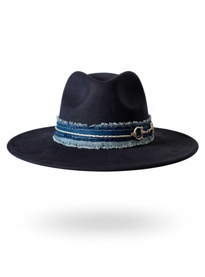 "Blue Jeans Baby" Fedora with bit Carol Bader Design