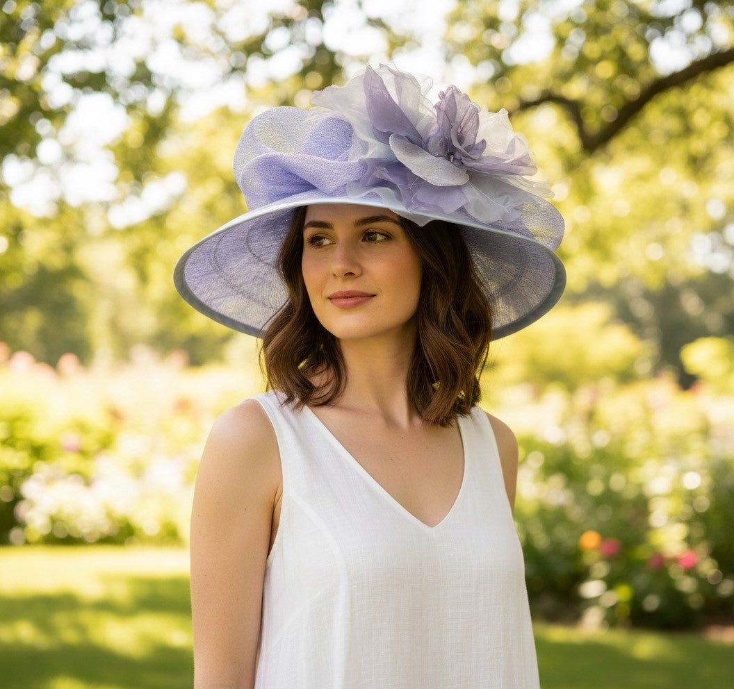 Dreams Hat Wide in Periwinkle | Carol Bader Design