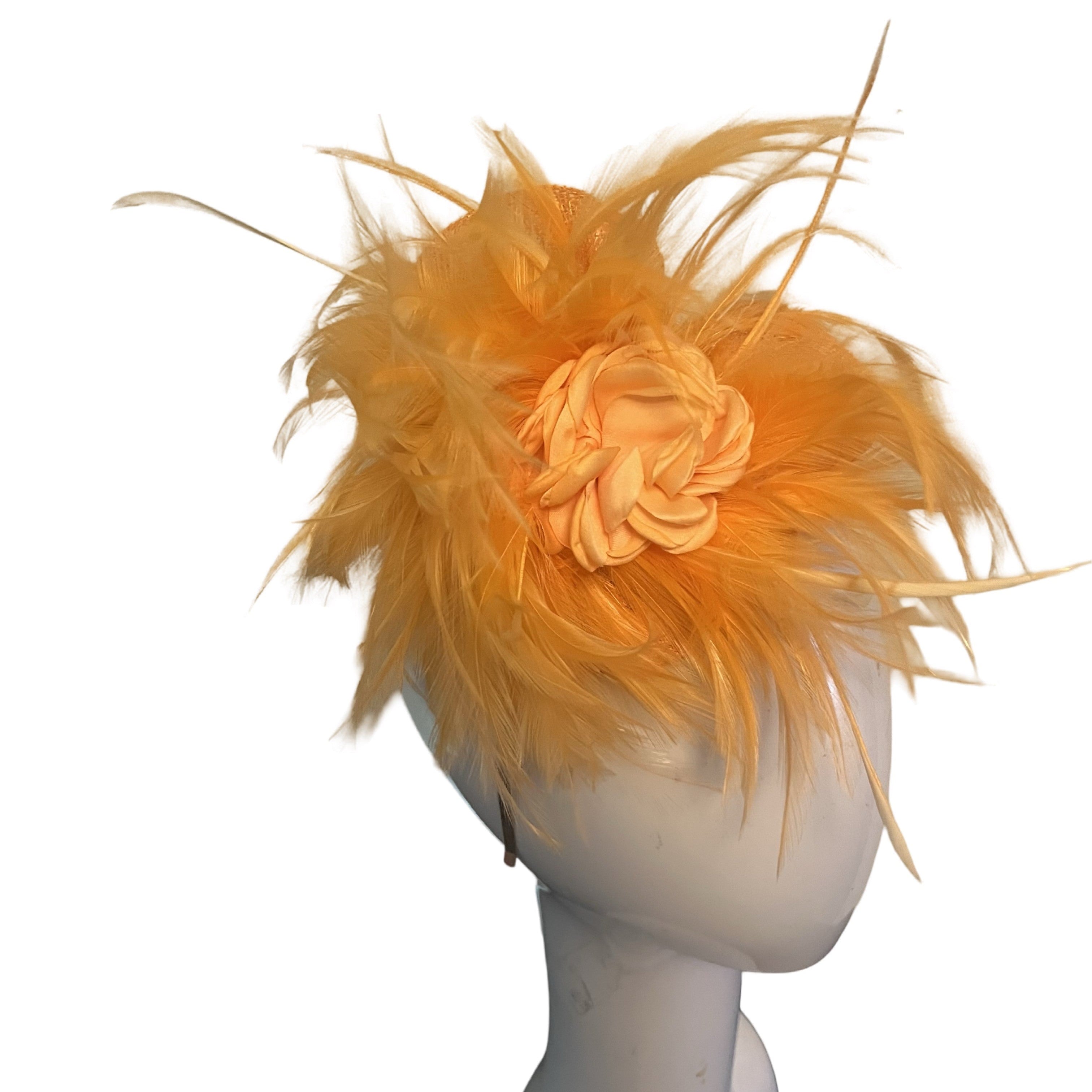 Tangerine Swirl Plus Fascinator Carol Bader Design