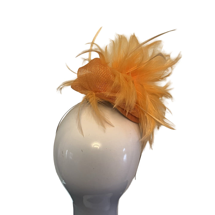 Tangerine Swirl Plus Fascinator Carol Bader Design