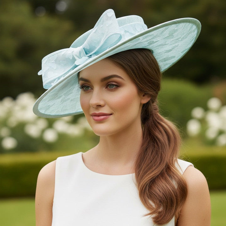 Seafoam Butterfly Skimmer Hat with Bow Carol Bader Design