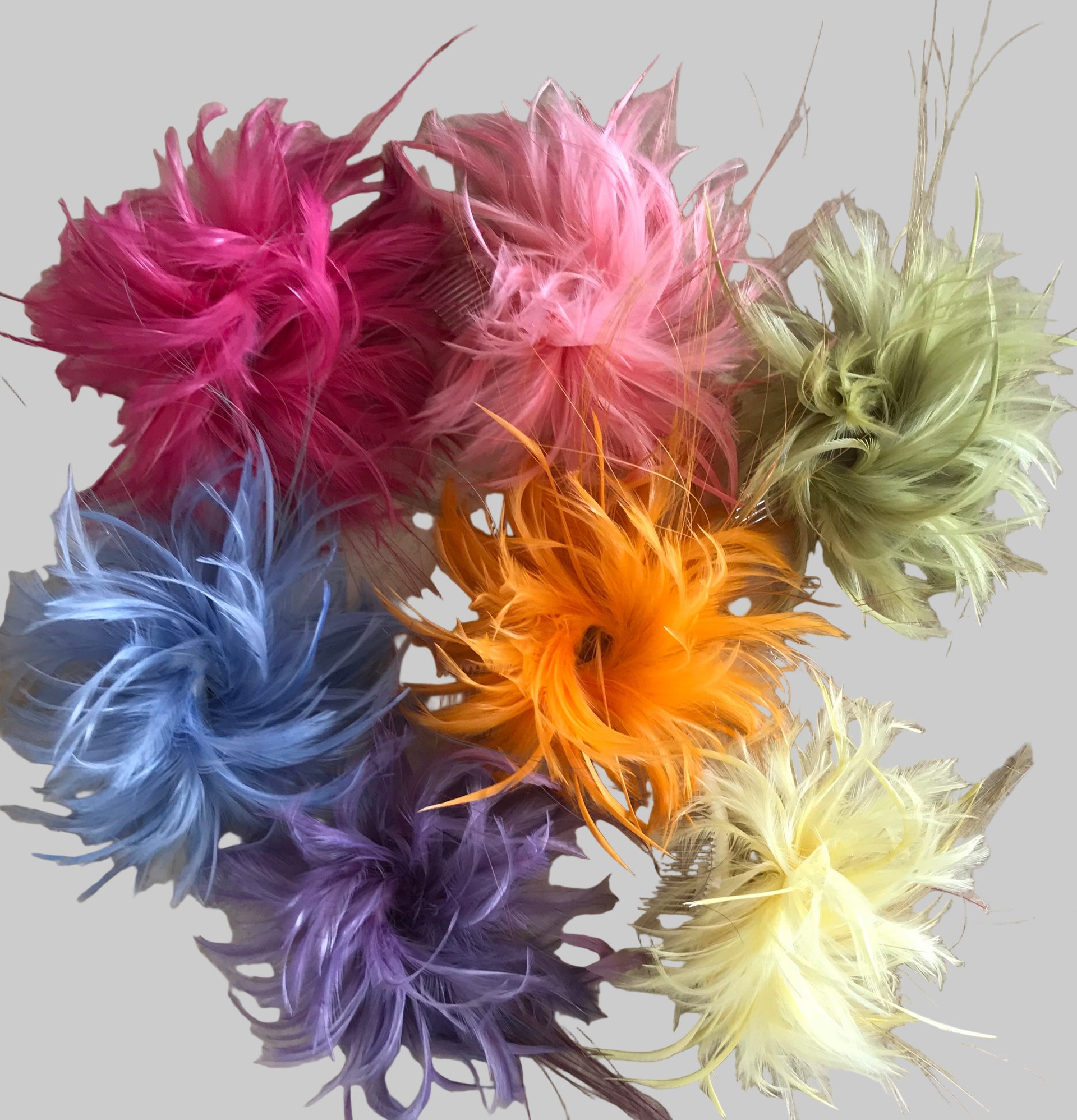 Super Swirl Feather Fascinator on comb