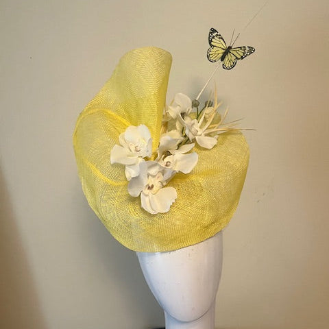 Yellow Fantastic with Orchids & Butterfly